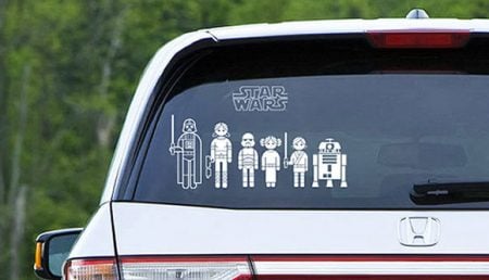 Star Wars Family Car Stickers