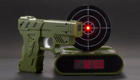 Gun and Target Alarm Clock