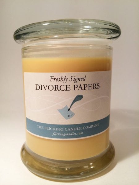 Freshly Signed Divorce Papers Scented Candle