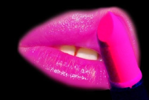 Hot Pink Neon Black Light Lipstick
