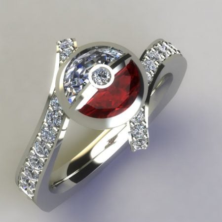 Pokemon Pokeball Engagement Ring