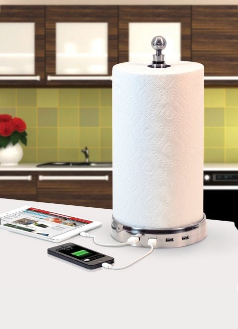 USB Hub Paper Towel Speaker Tower
