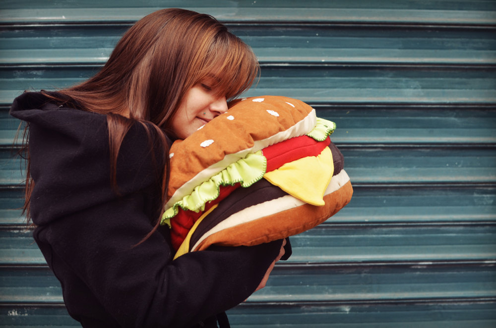 giant hamburger pillow
