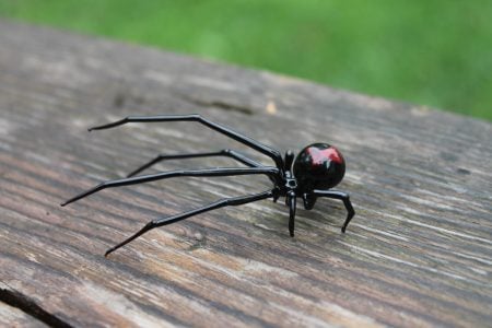 Glass Blown Spider Figurine