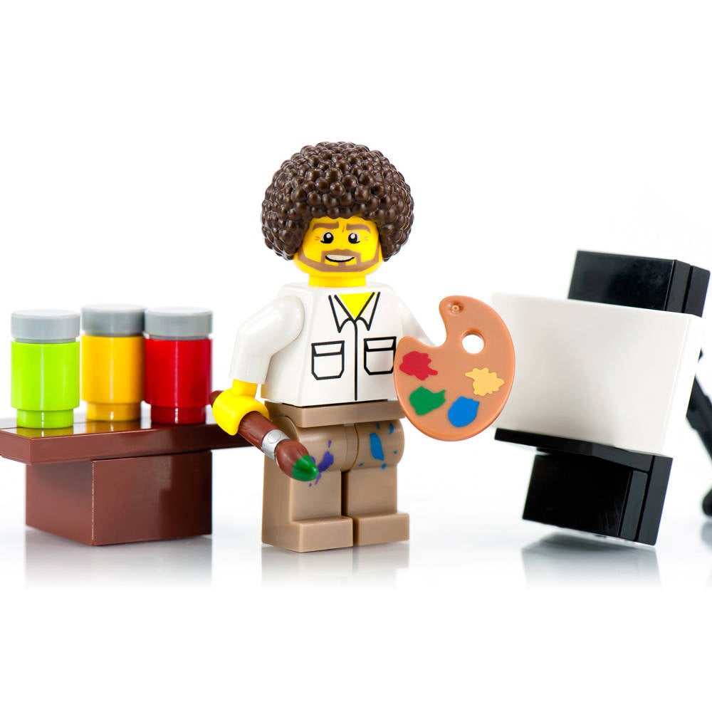 bob ross lego minifig