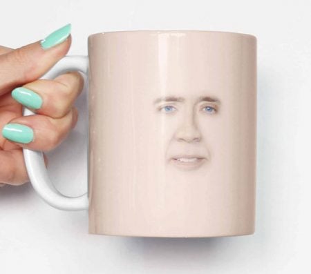 Nicolas Cage Face Mug