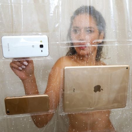 Screen Holder Shower Curtain
