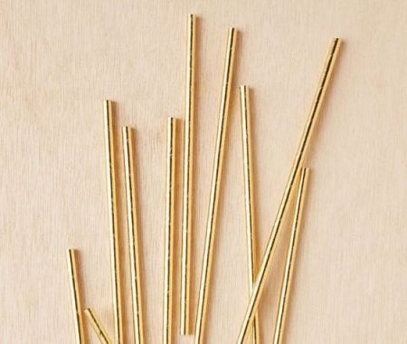 Gold Foiled Straws