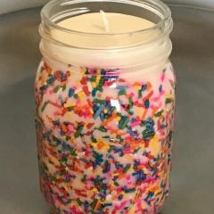 Rainbow Sprinkle Candle