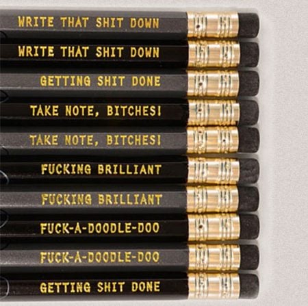 Motivational Profanity Pencils
