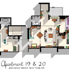 Friends Apartment Floor Plan Print