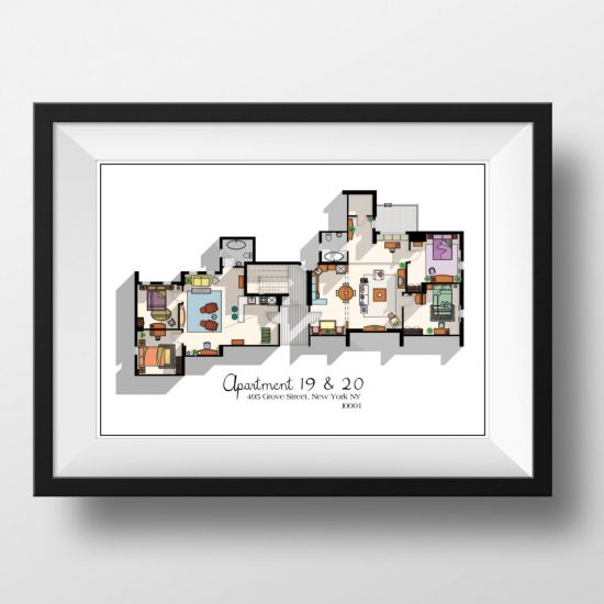 Friends Apartment Floor Plan Print