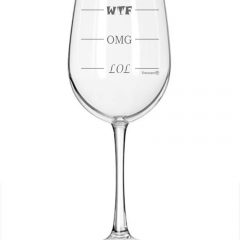 LOL OMG WTF Wine Glass