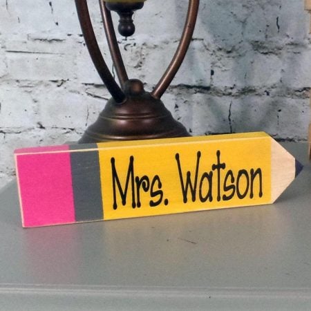 Personalized Teacher Pencil Name Plate