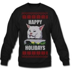 Yelling At Cat Meme Couples Sweater