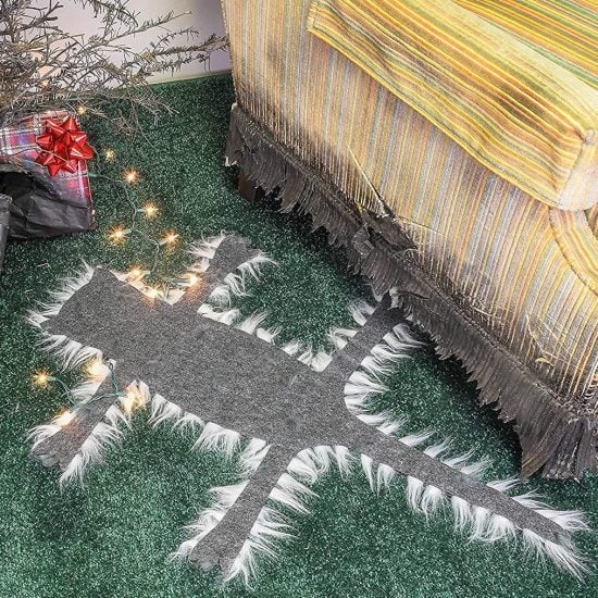Christmas Vacation Light Up Fried Cat Rug