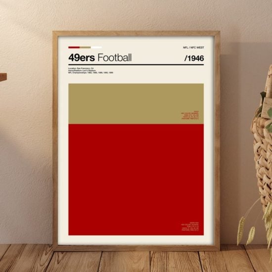 Minimalist Football Team Prints