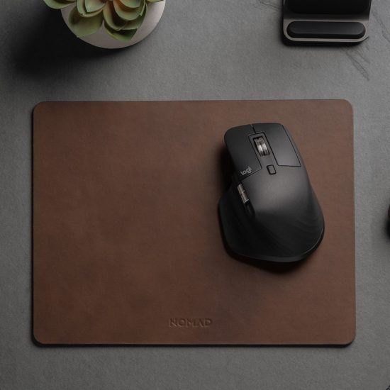 Nomad Rustic Brown Leather Mouse Pad