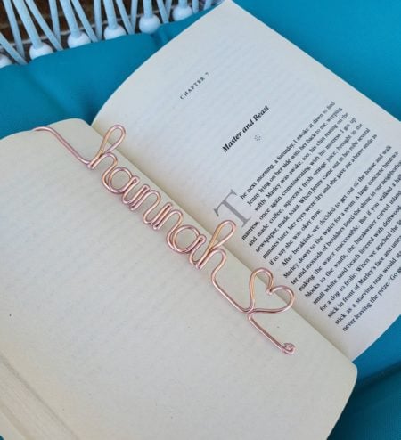 Personalized Wire Name Bookmark