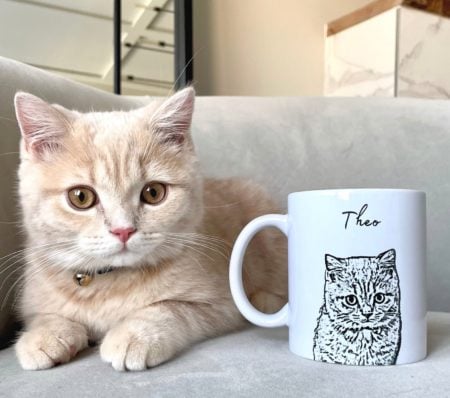 Personalized Cat Coffee Mugs