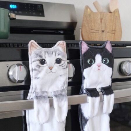 Hanging Cat Kitchen Towels