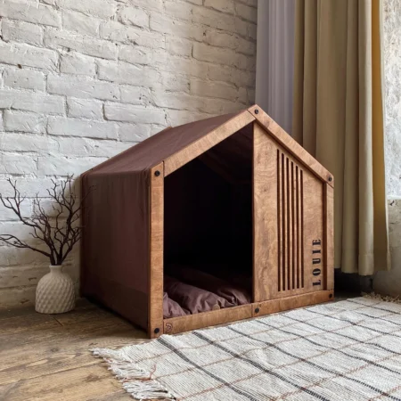 Modern Indoor Dog Den with Cotton Canopy