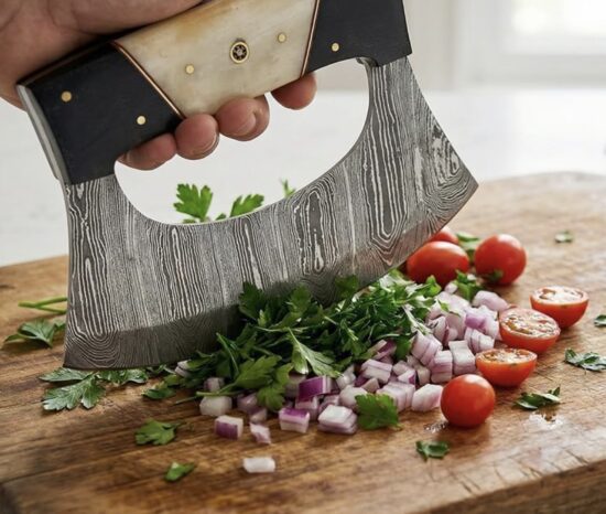 Damascus Steel Alaska Ulu Knife