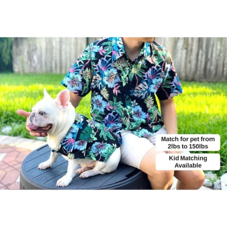 Matching Tropical Pet and Owner Shirts